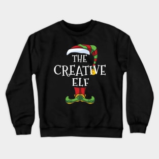 Creative Elf Family Matching Christmas Holiday Group Gift Pajama Crewneck Sweatshirt